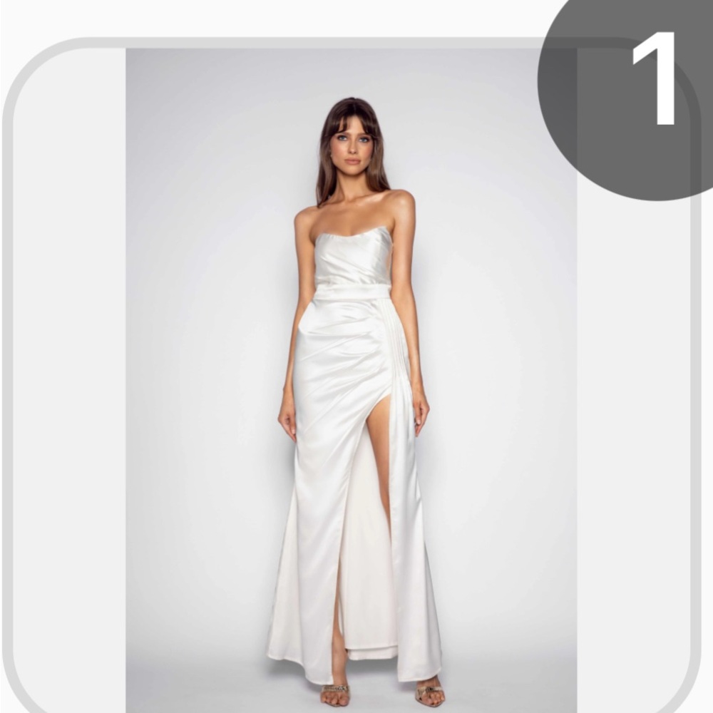 Luxe Ivory Satin Dress